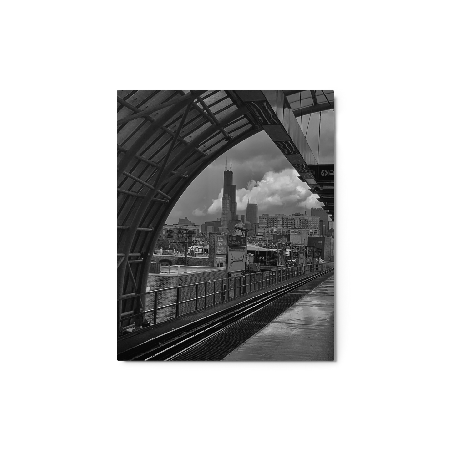 Chicago "L" Platform | Metal Print